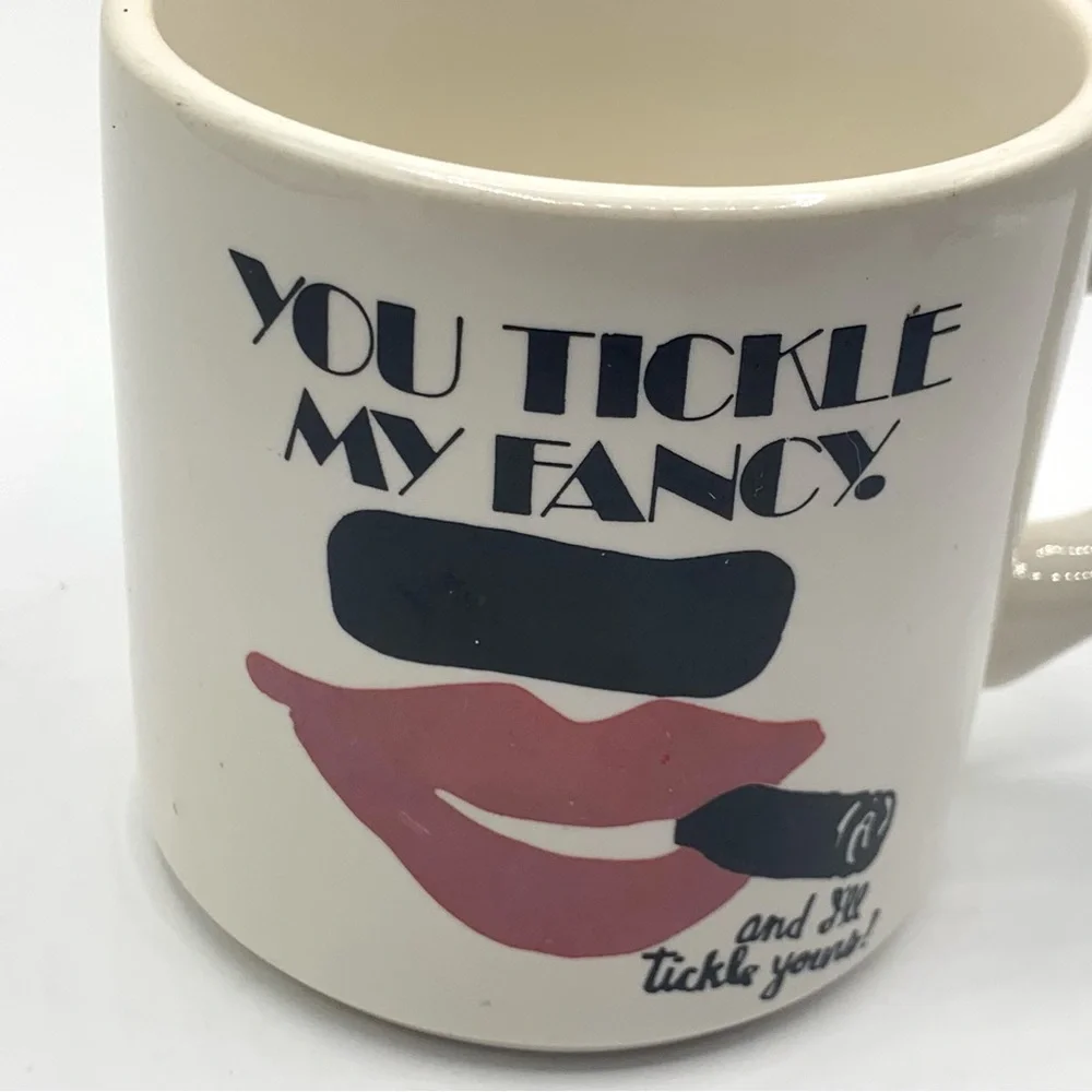 Vintage “You Tickle My Fancy” Hot Lips by Doug Wilson Mug 80s